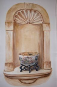 Niche - with ancient bowl. Client: Frontczak